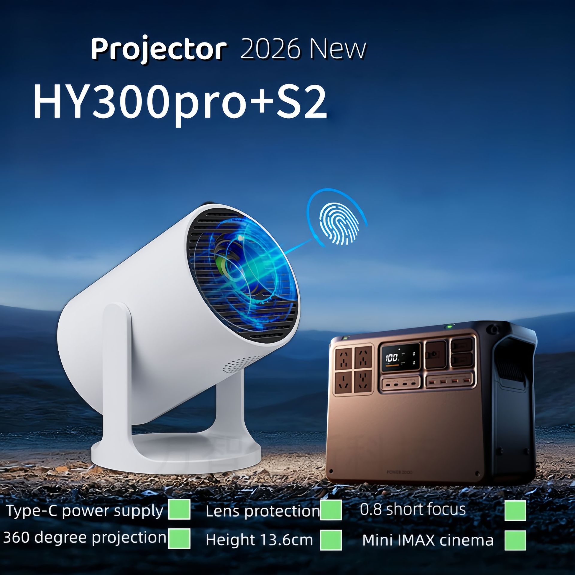 Home Cinema Ultra Short Throw Projector - スマート超短焦点プロジェクター、4K対応Androidデバイス、WiFi、Bluetooth、自動補正機能搭載、ホームシアター向け