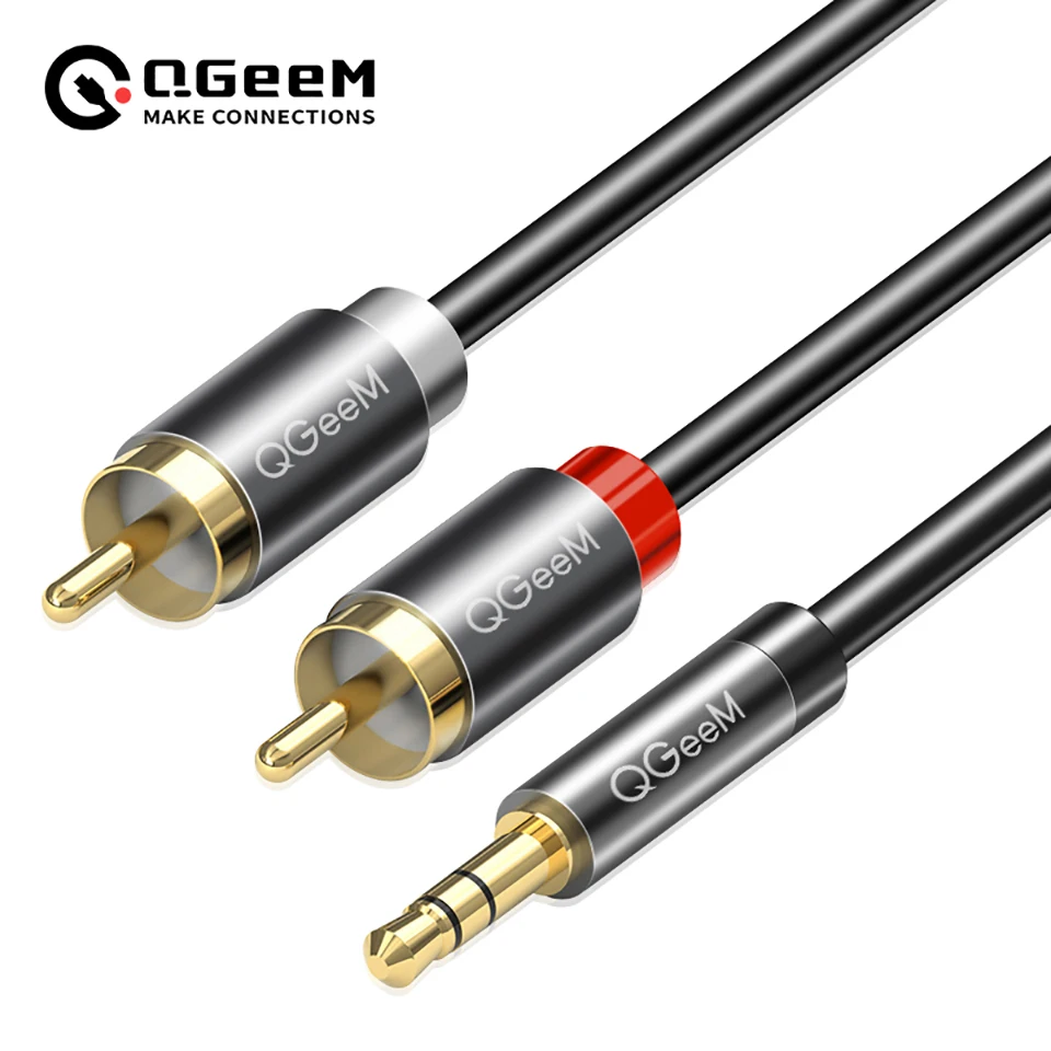 QGeeM RCAケーブル 2RCA-3.5mmオーディオケ - Home Cinema Beamer のレビューと価格