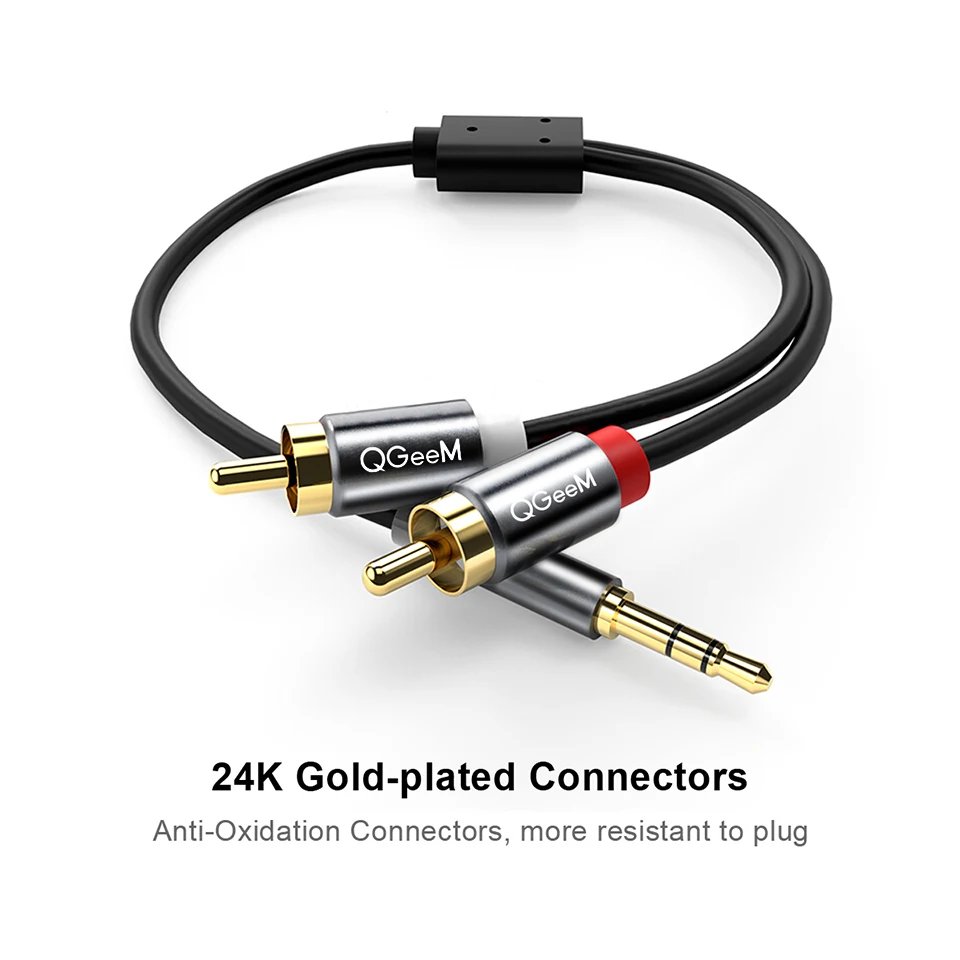QGeeM RCAケーブル 2RCA-3.5mmオーディオケ - Home Cinema Beamer のレビューと価格