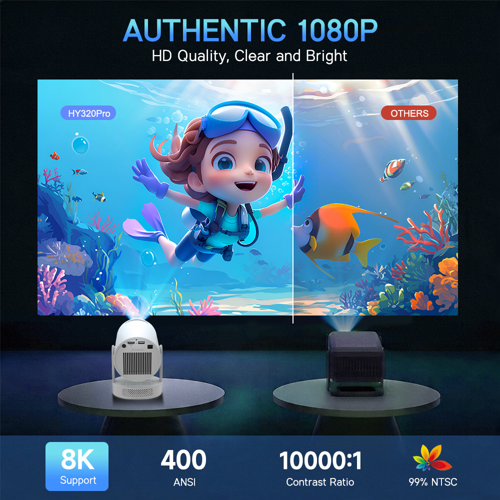 Magcubic Android 14 ネイティブ1080P - Home Cinema Complet のレビューと価格