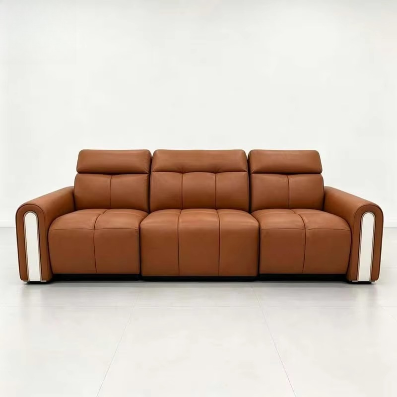 ホームシアター用オレンジレザーリクライニングソファ3人掛け電 - Home.Cinema Orange のレビューと価格