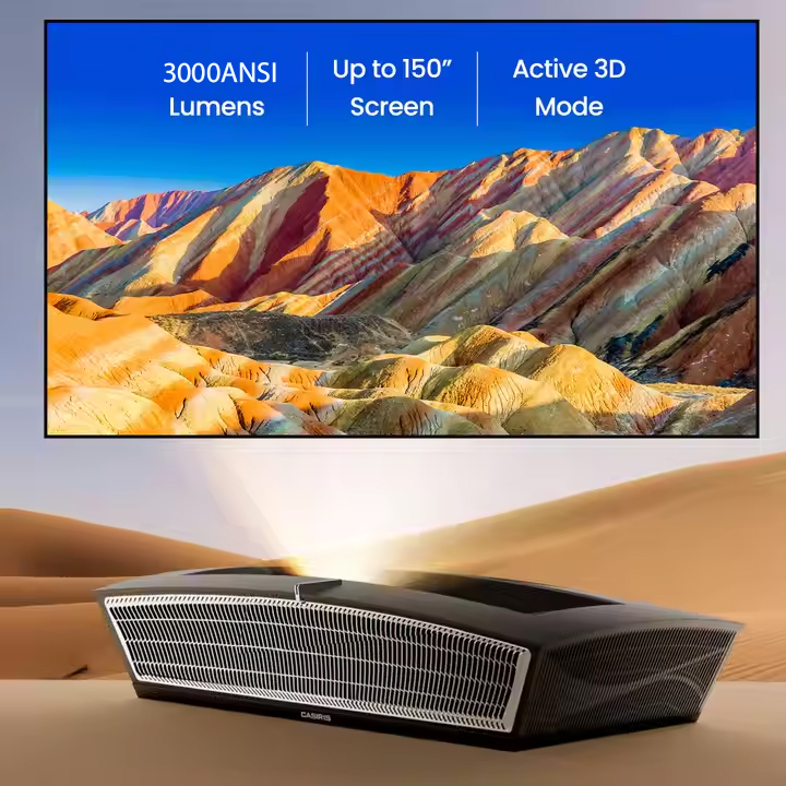 CASIRIS H6 Pro 4K UHD 超短焦点トリプル - Home Cinema Ultra Short Throw Projector のレビューと価格