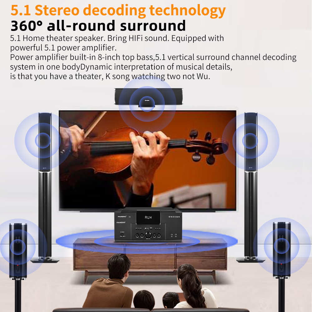5.1サラウンドホームシアターシステムカラオケUSBワイヤレ - Home Cinema Xlr のレビューと価格
