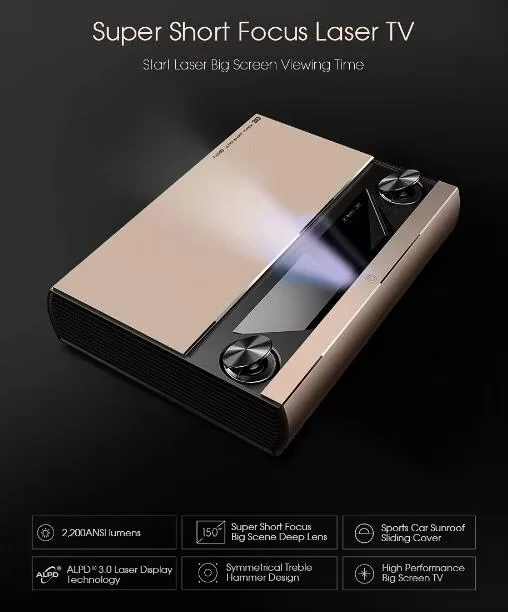 JMGO SA超短焦点2200 ANSIルーメンレーザープロ - Home Cinema Ultra Short Throw Projector のレビューと価格
