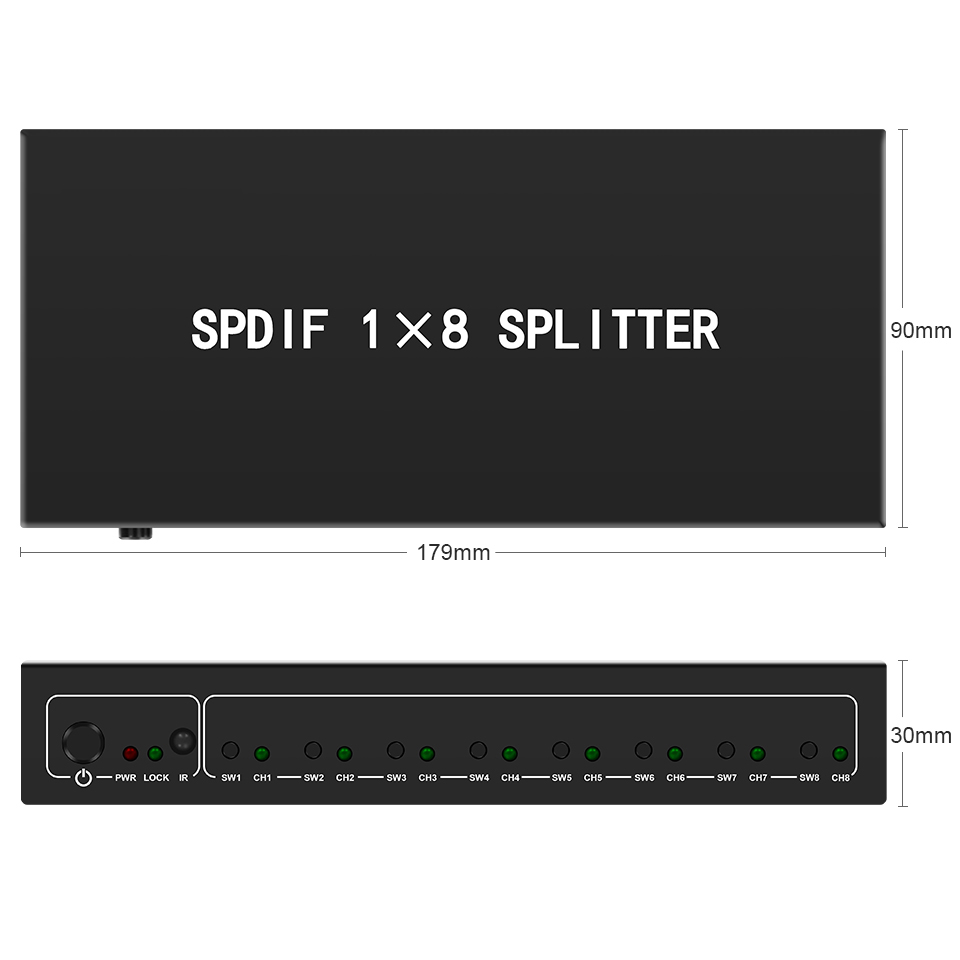 Toslink-デジタル光オーディオスプリッター,1 in  - Home Cinema Beamer のレビューと価格
