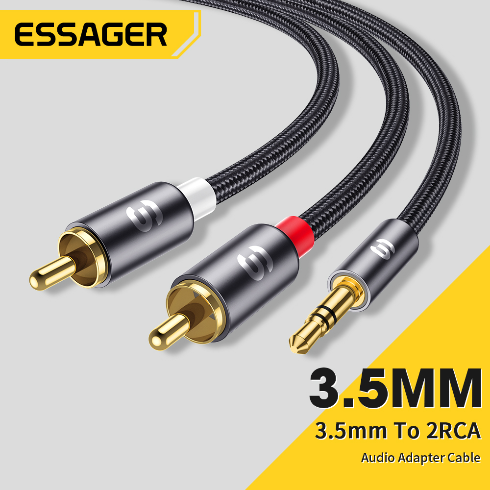 Essager RCA オーディオケーブルステレオ 3.5  - Home Cinema Beamer のレビューと価格