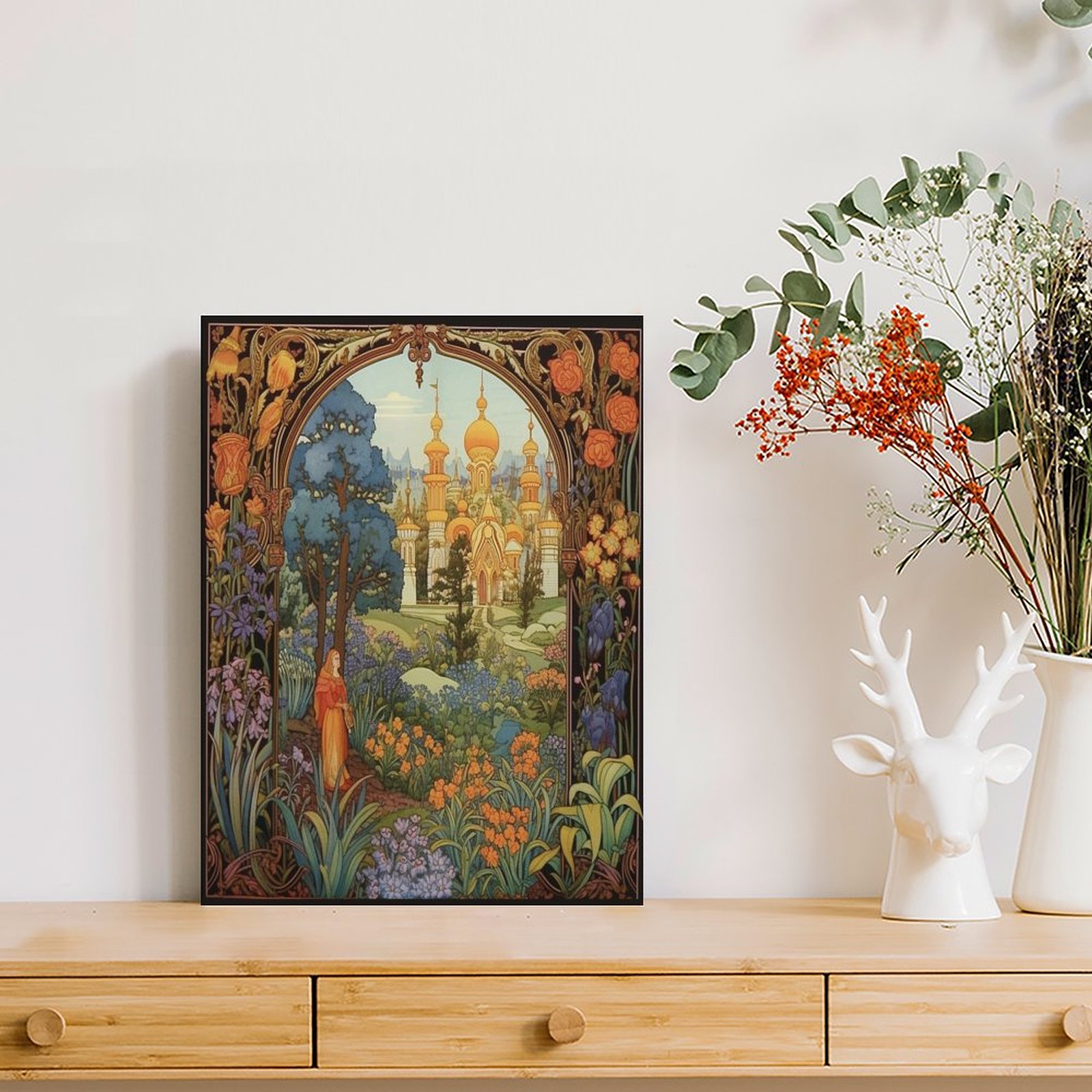 バサリサバーバヤガの小屋で美しいイワン・ビリビンキャンバス絵 - Home Cinema Usa のレビューと価格