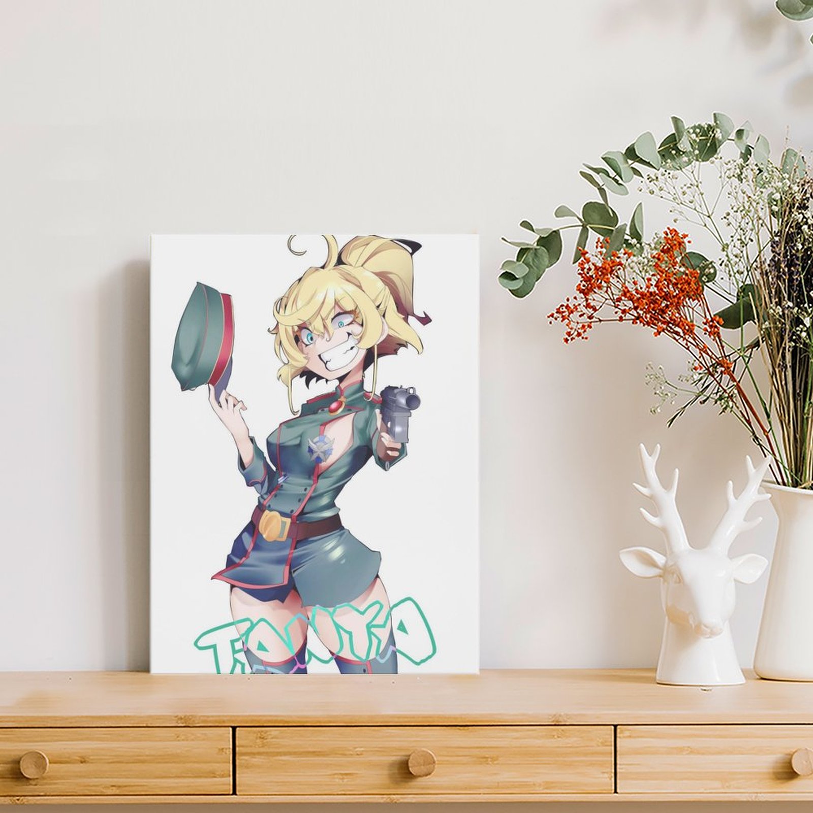 ターニャのサーガ悪のポスターキャンバス絵画シネマガレージホー - Home Cinema Usa のレビューと価格