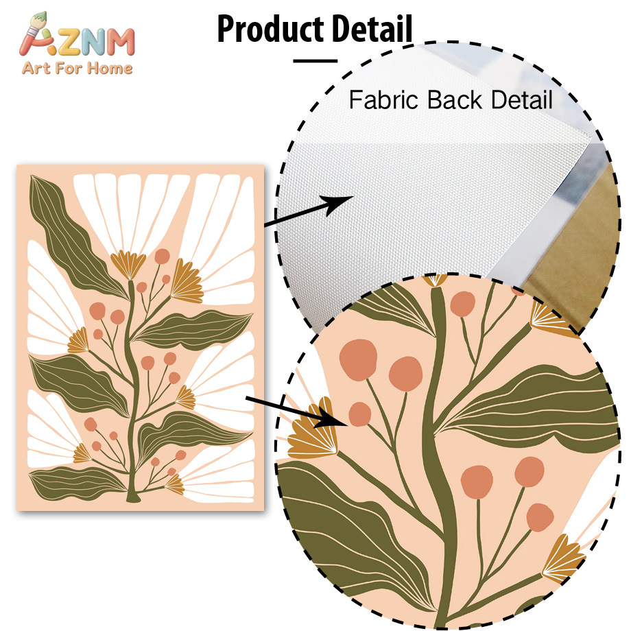 AZNM ボヘミアンフローラルキャンバスウォールアート抽象的 - Home Cinema Wall Art のレビューと価格