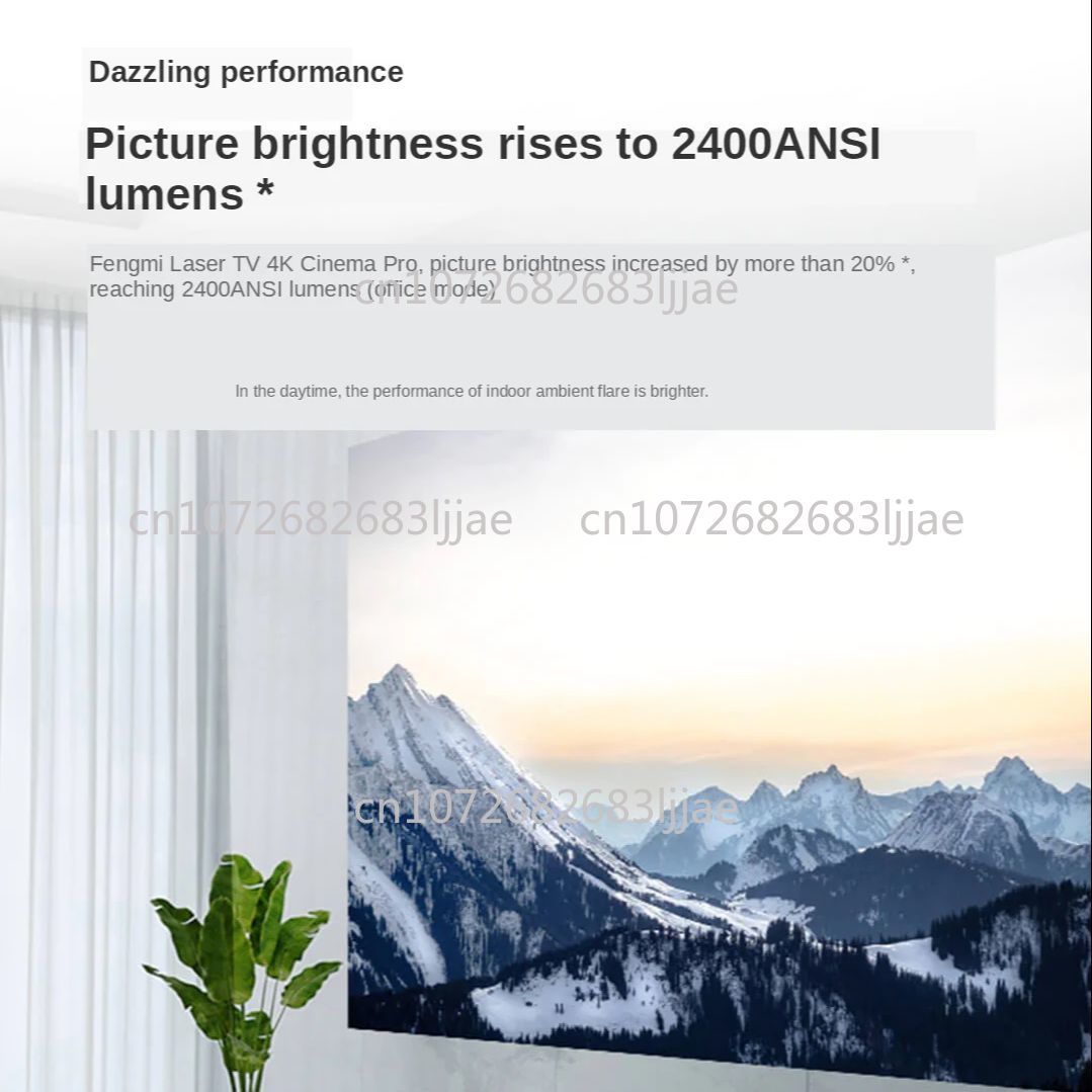4Kシネマプロレーザー投影テレビ 2400ANSIルーメン  - Home Cinema Beamer のレビューと価格