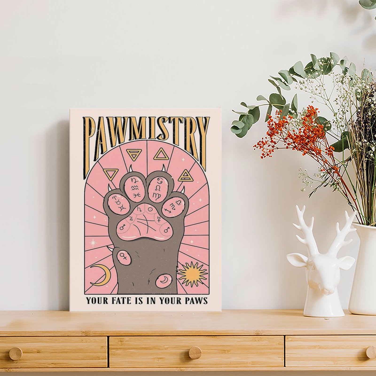 Pawmistry キャンバス絵画ポスター映画キャラクターク - Home Cinema Usa のレビューと価格