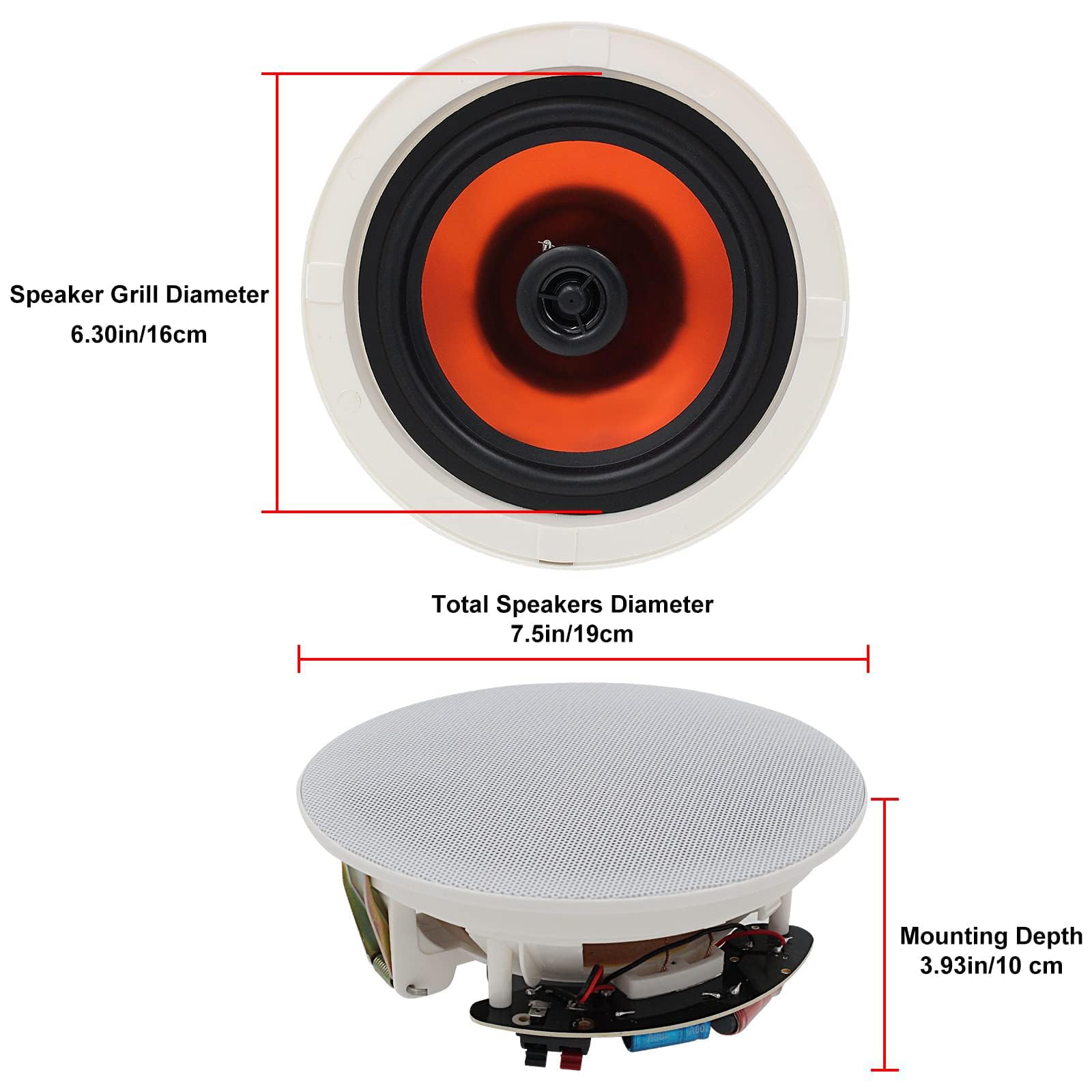 Herdio 6.5インチ Bluetooth 天井スピーカ - Home Cinema Complet のレビューと価格