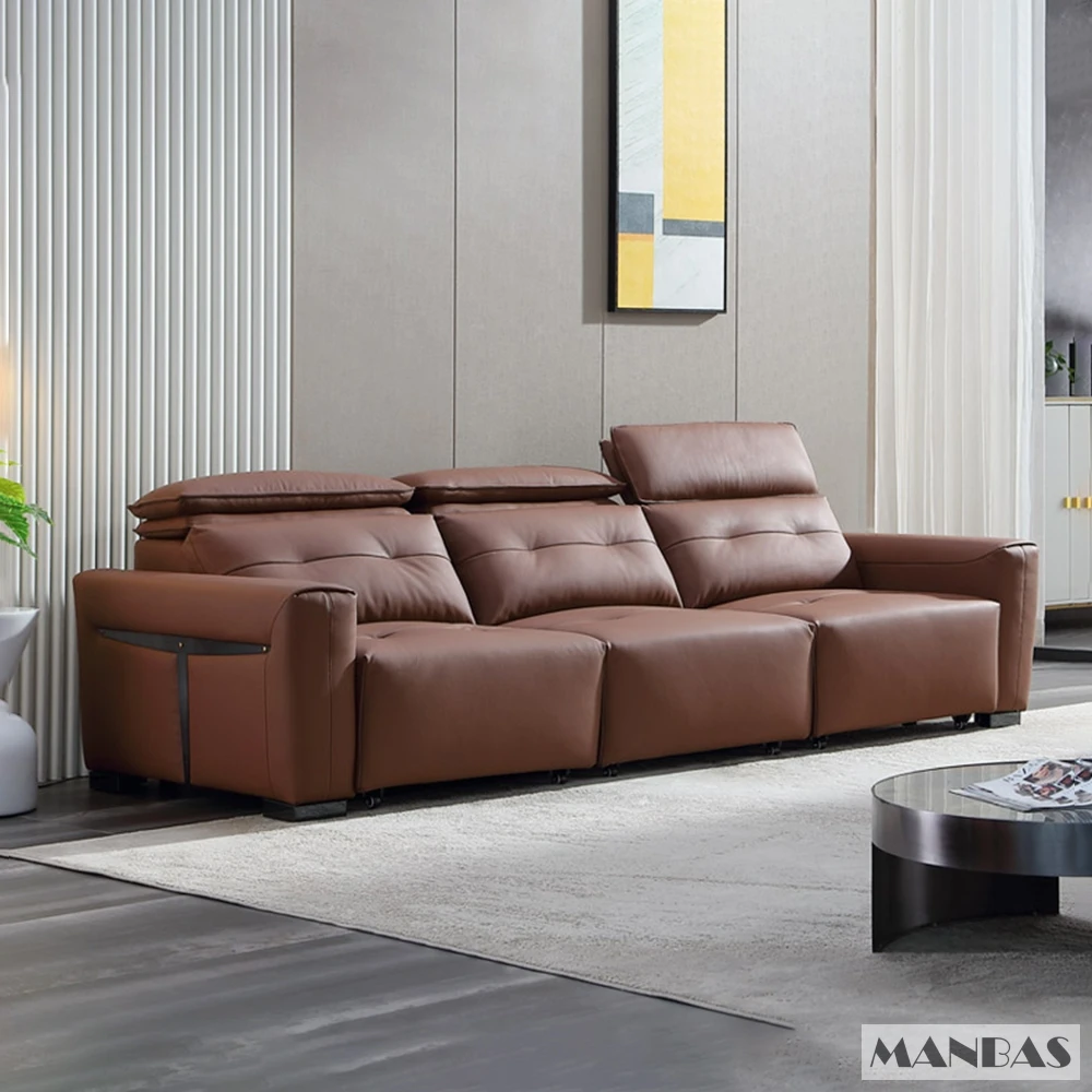MINGDIBAO 本革電動コンバーチブルソファベッド、調節 - Home Cinema Usa のレビューと価格