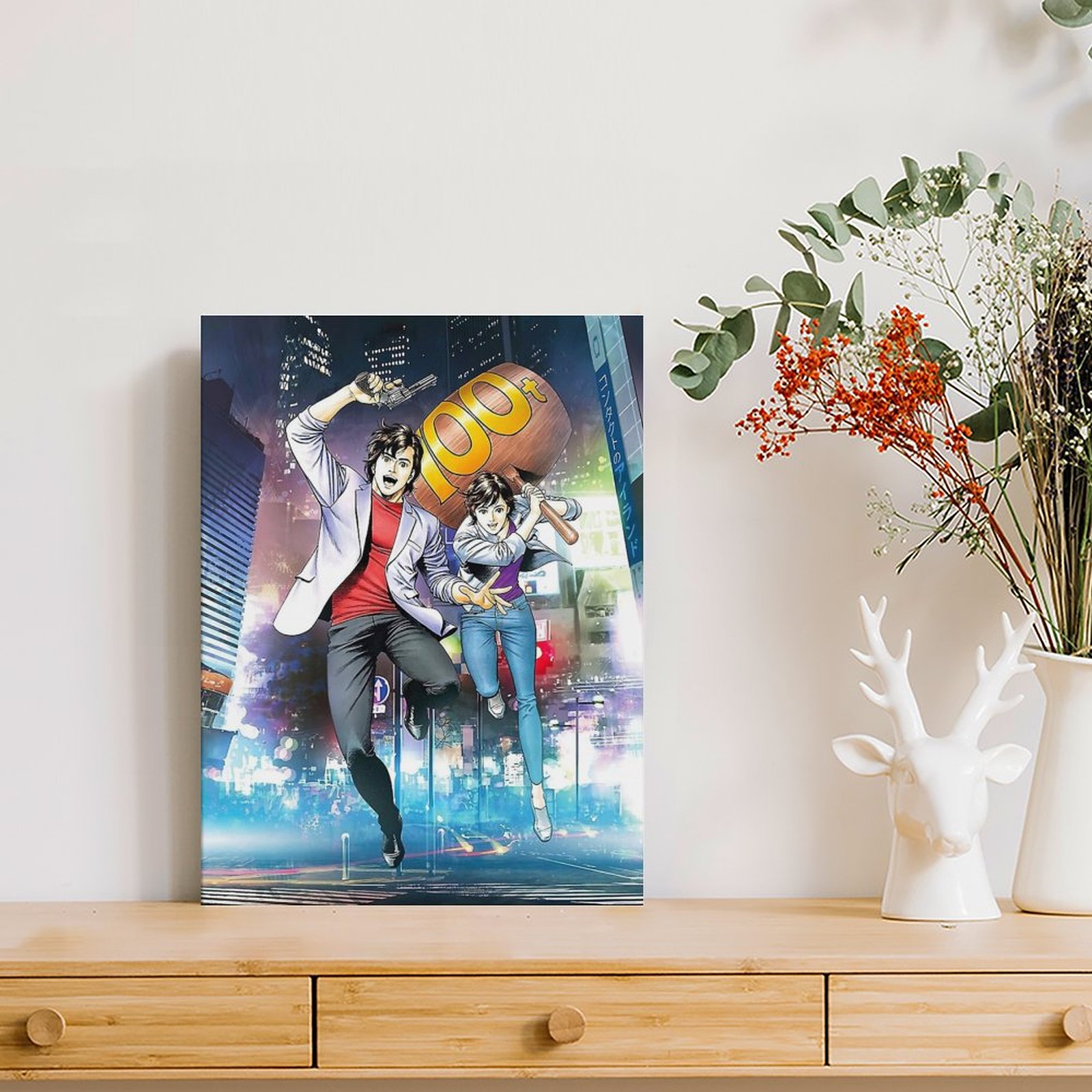 シティーハンターニッキーラーソン東京キャンバス絵画家ホームデ - Home Cinema Usa のレビューと価格
