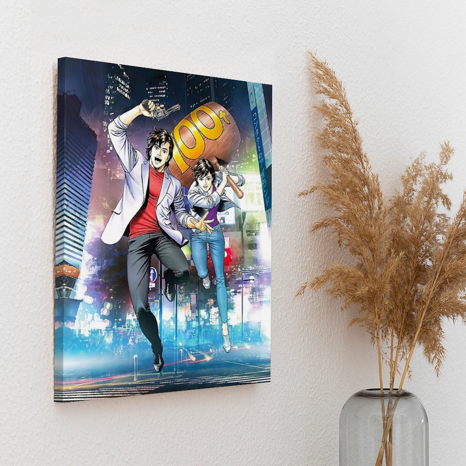 シティーハンターニッキーラーソン東京キャンバス絵画家ホームデ - Home Cinema Usa のレビューと価格