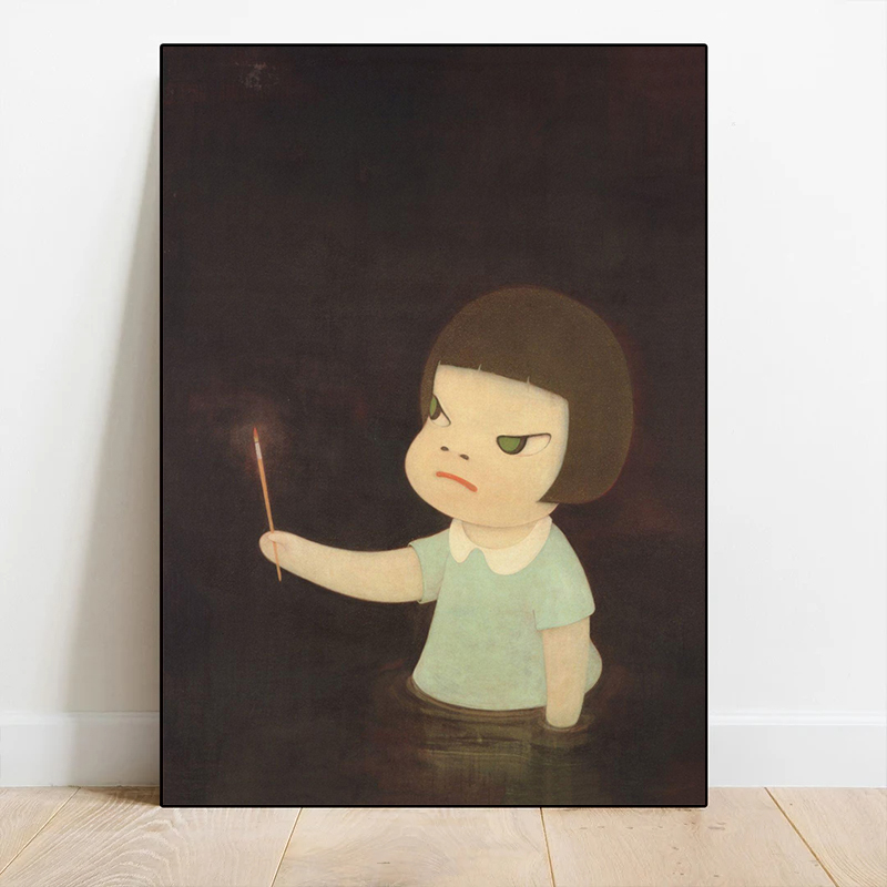 1pc フレームレスキャンバス絵画吉本奈良夢人形ポスターとプ - Home Cinema Wall Art のレビューと価格